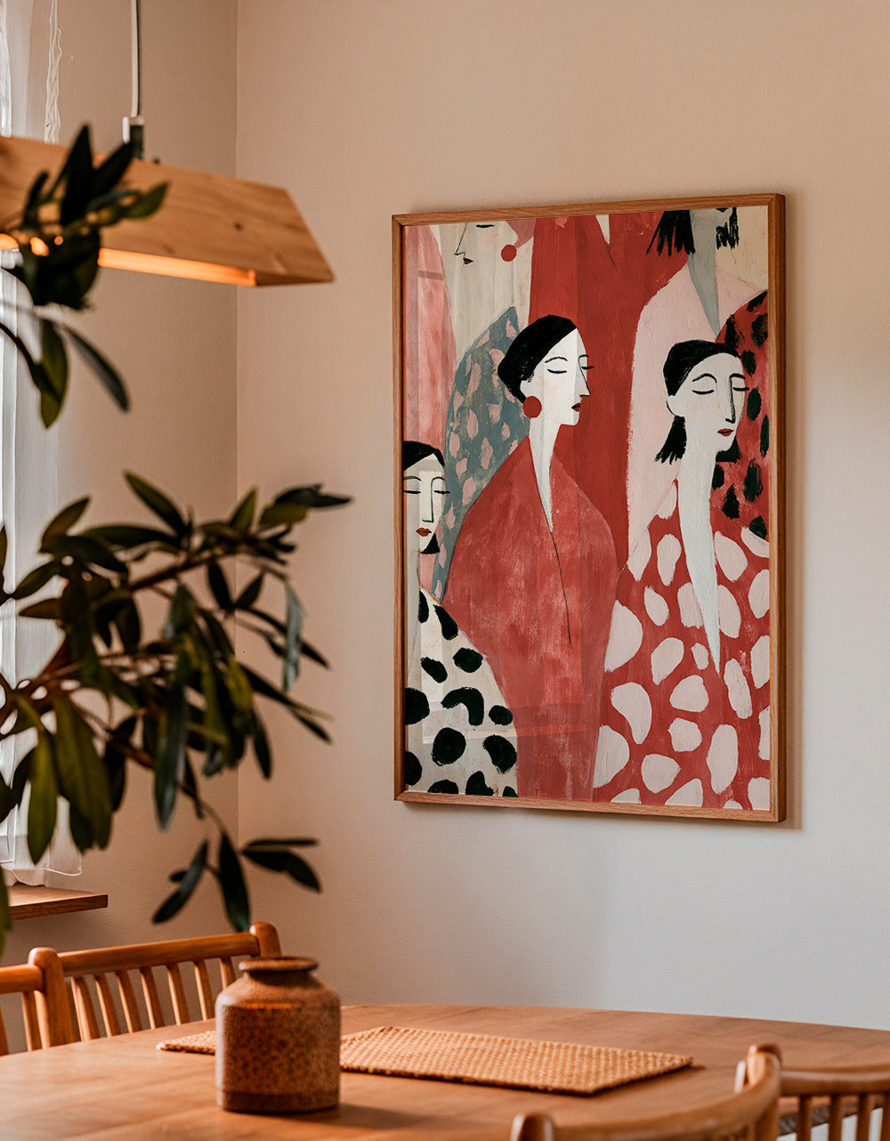 Ilustración de figuras femeninas en rojo – Product3