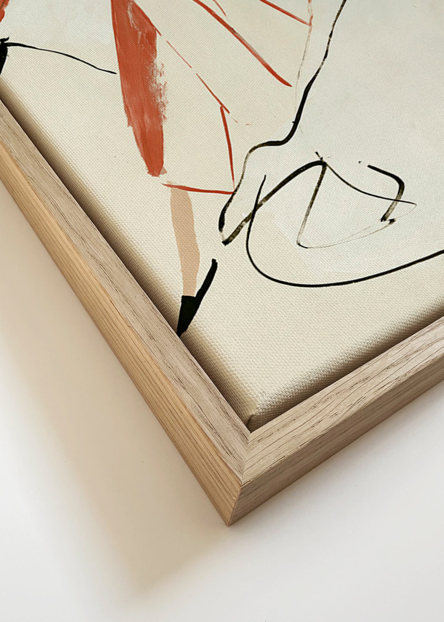 Ilustración mujer leyendo en cama – Canvas detail