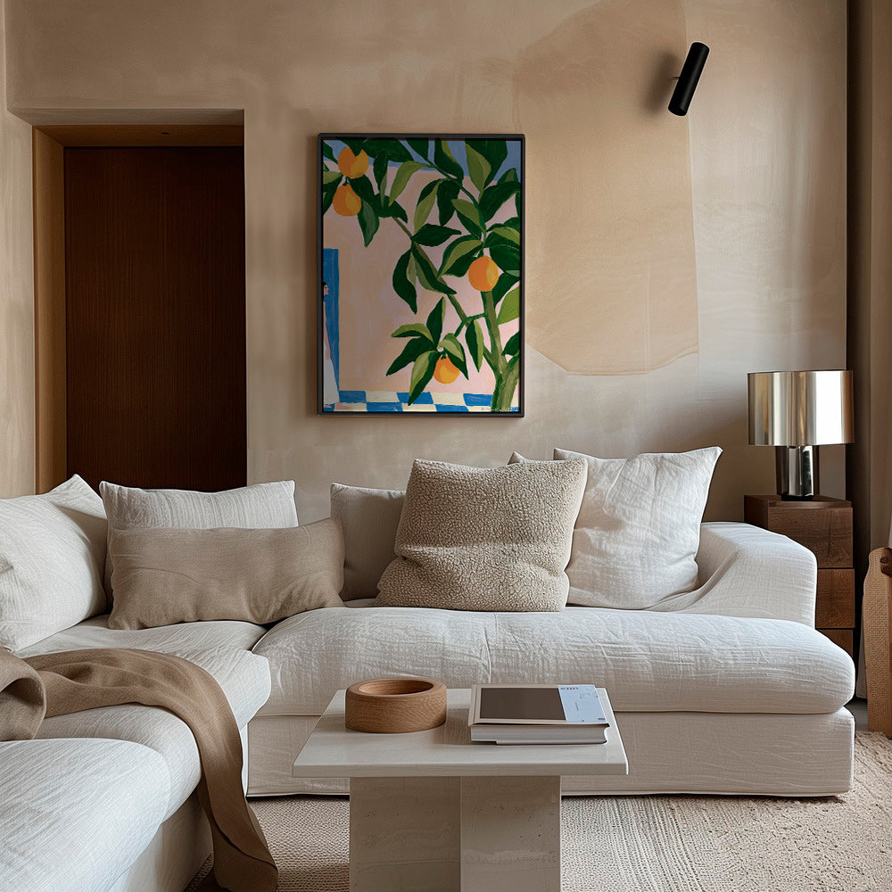 Cuadro de cocina Amalfi con limones pintados – Canvas1