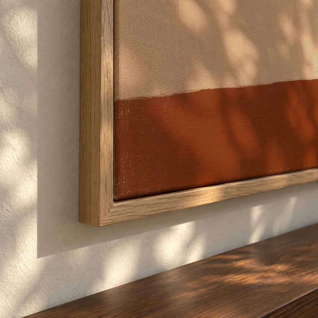 Earthy chair - Framed canvas detail