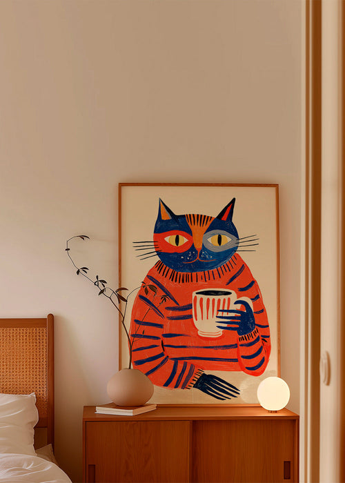 Cuadro de cocina con gato y taza – Product1