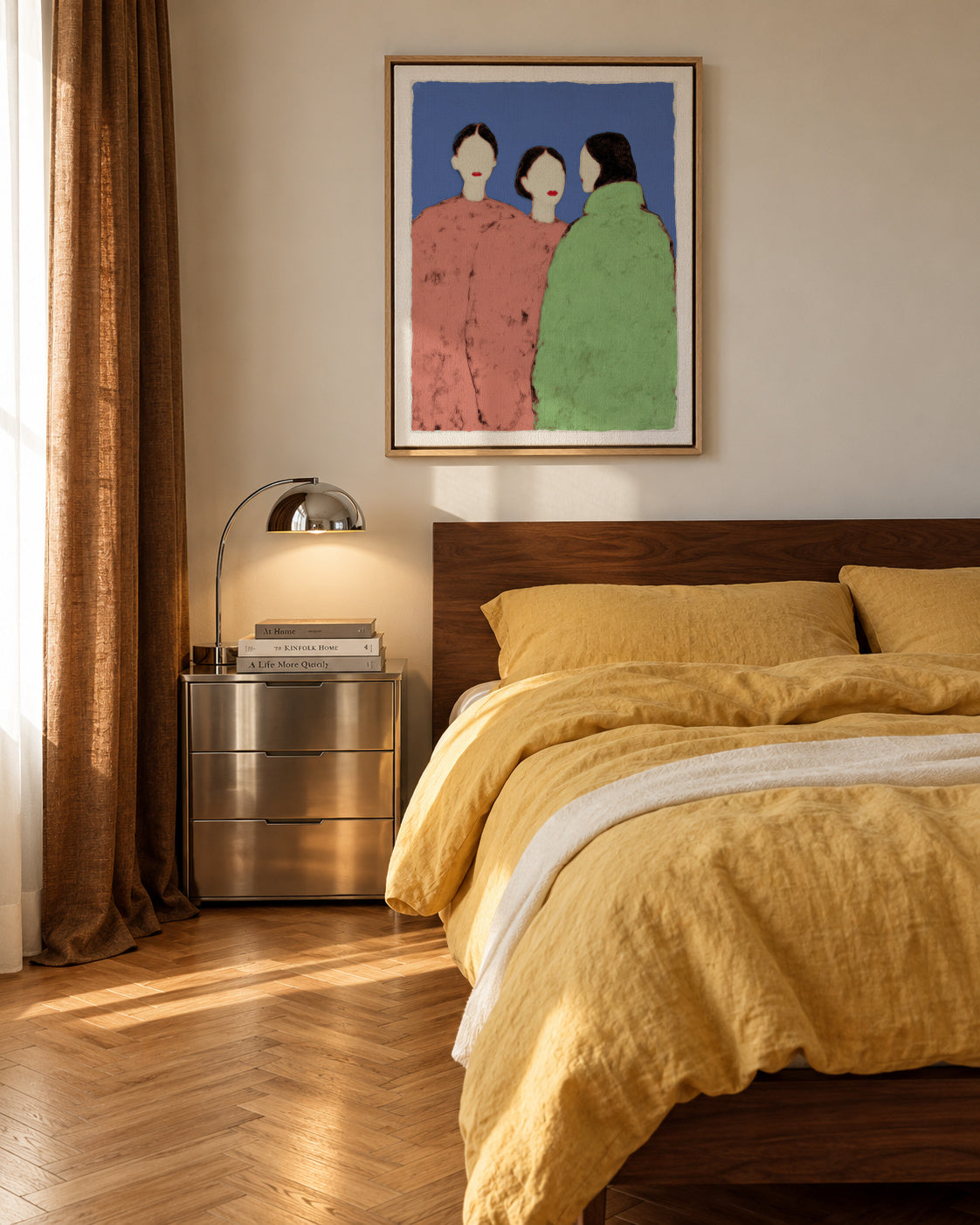 Three Friends - Framed canvas in an interior