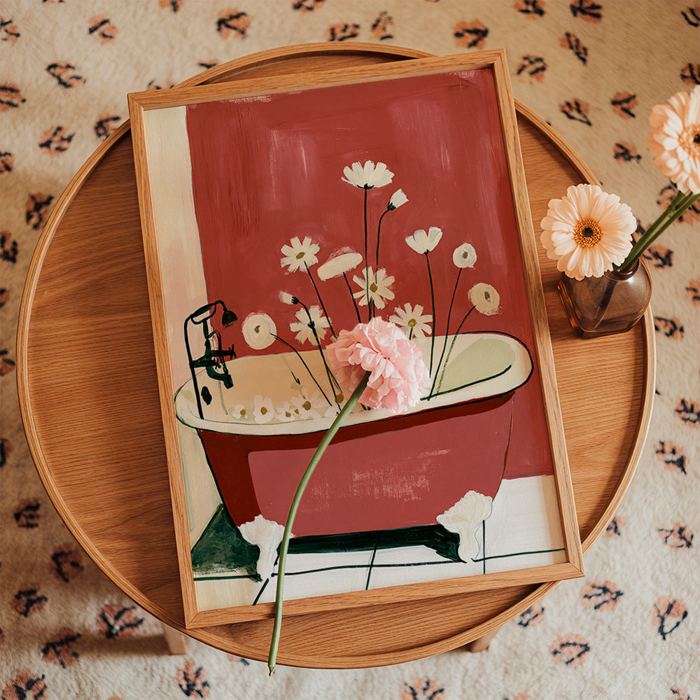 Lámina botánica con flores en bañera – Product1