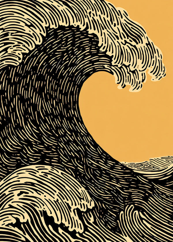 Ilustración de ola gráfica