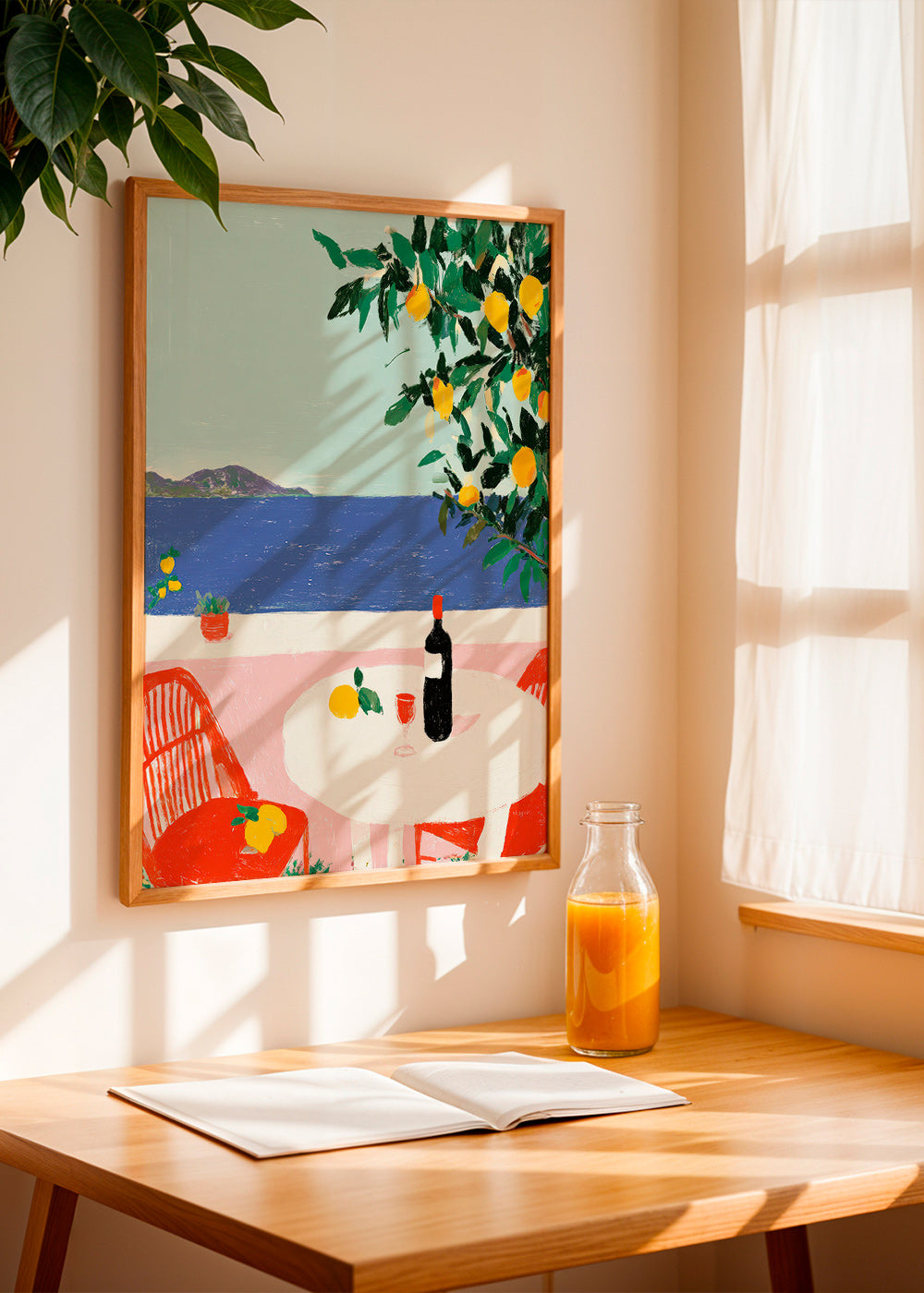 Cuadro de cocina con mesa mediterránea y limones – Product3
