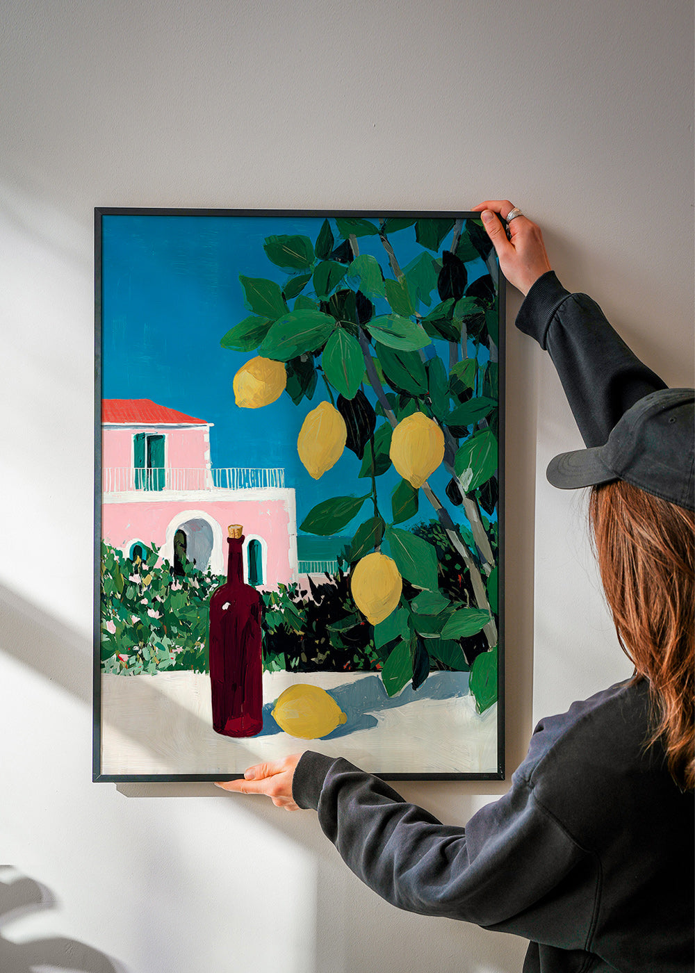 Cuadro de cocina con limones y botella – Product1