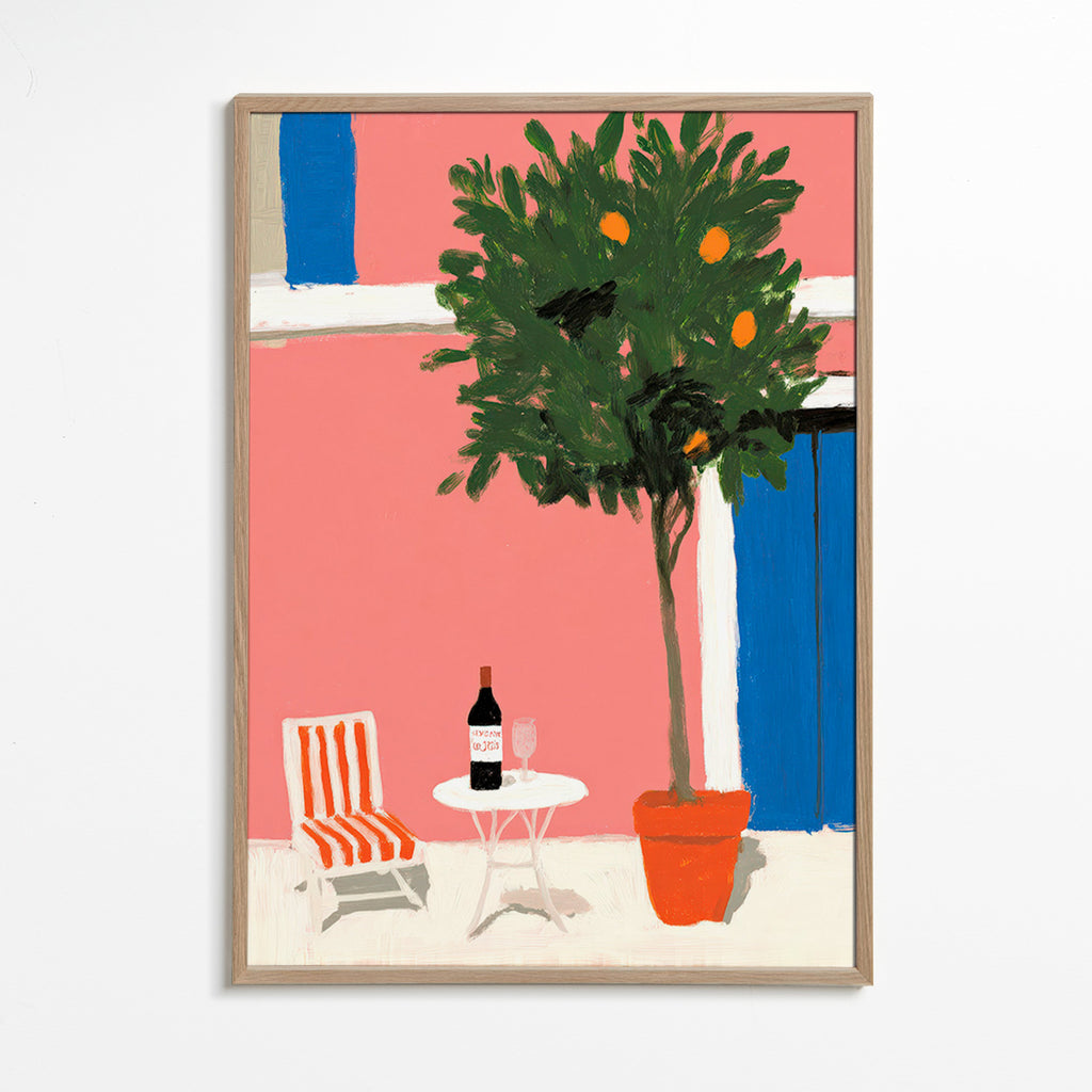 Cuadro de cocina con maceta de cítricos en terraza – Oak Frame