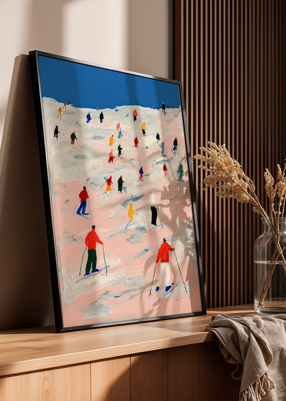 Cuadro deportivo de esquí en pendiente colorida – Product3