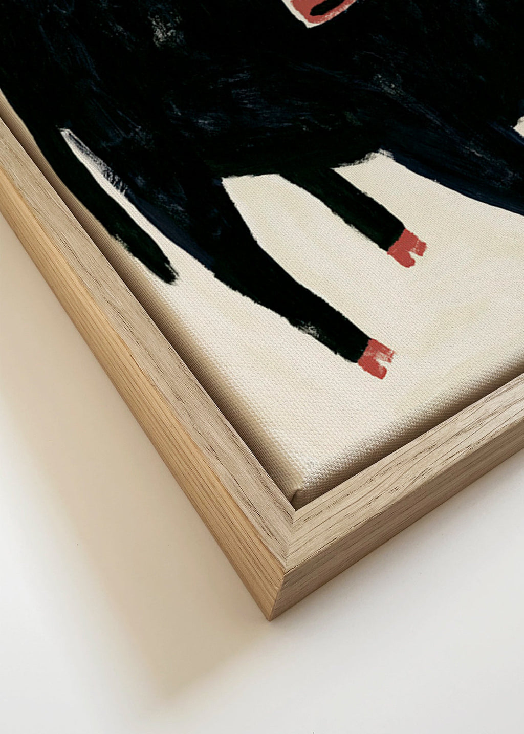 Cuadro toro negro expresivo – Canvas detail