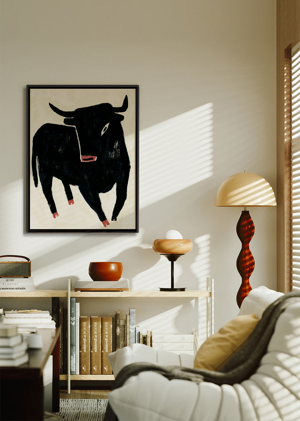 Cuadro toro negro expresivo – Canvas1