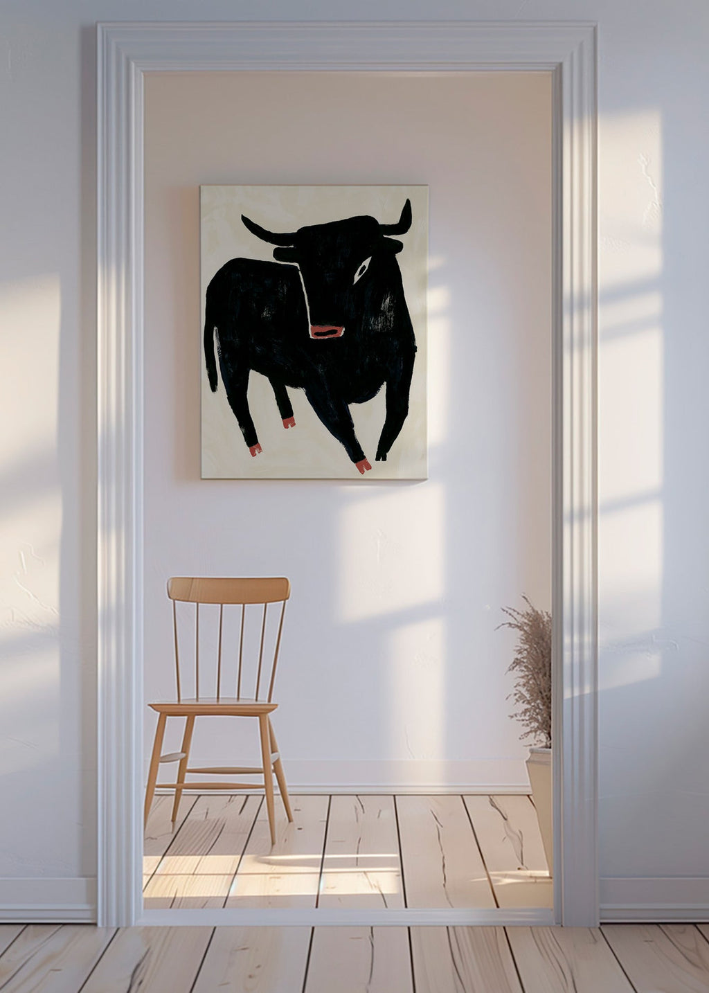 Cuadro toro negro expresivo – Canvas
