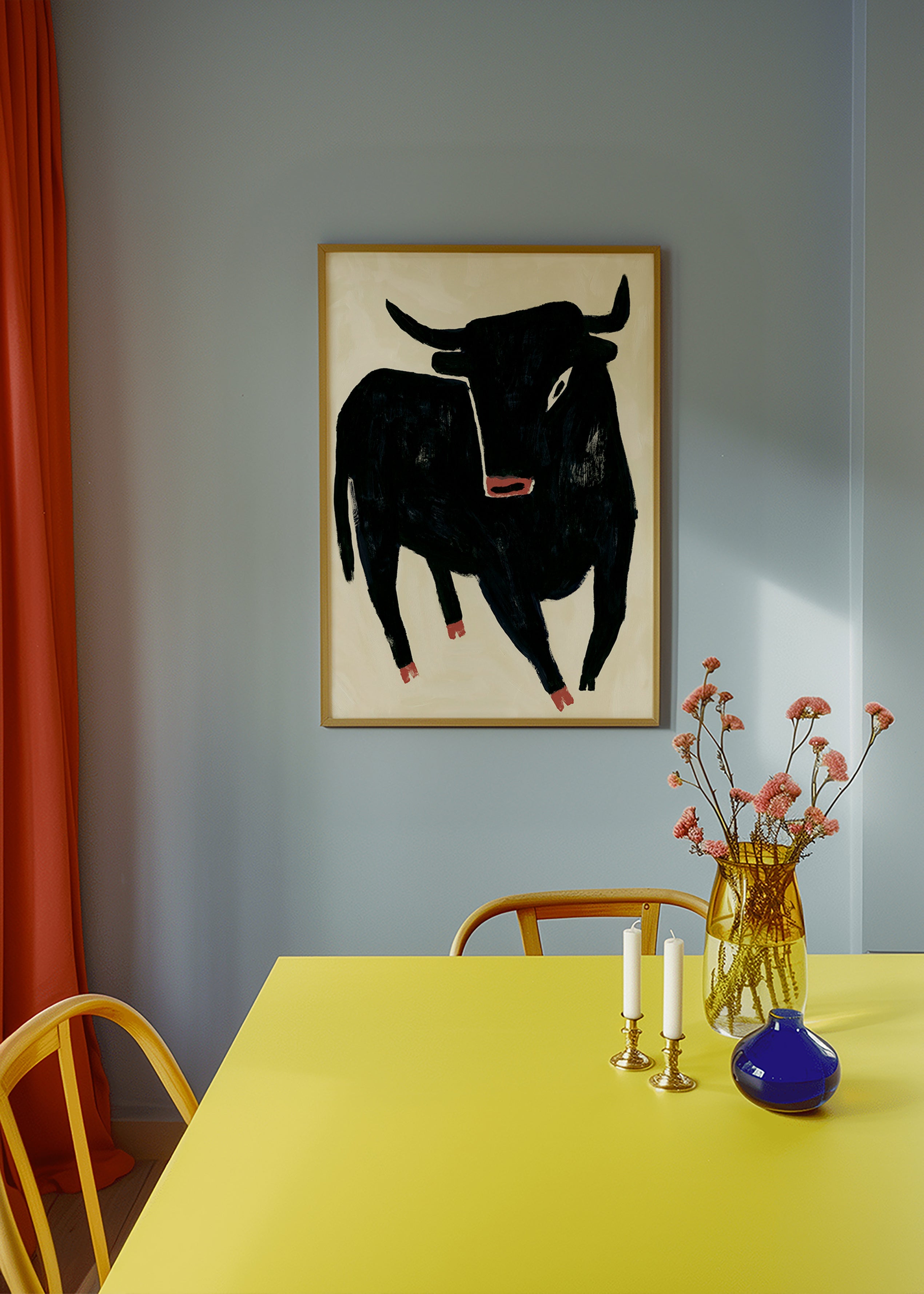 Cuadro toro negro expresivo – Product1