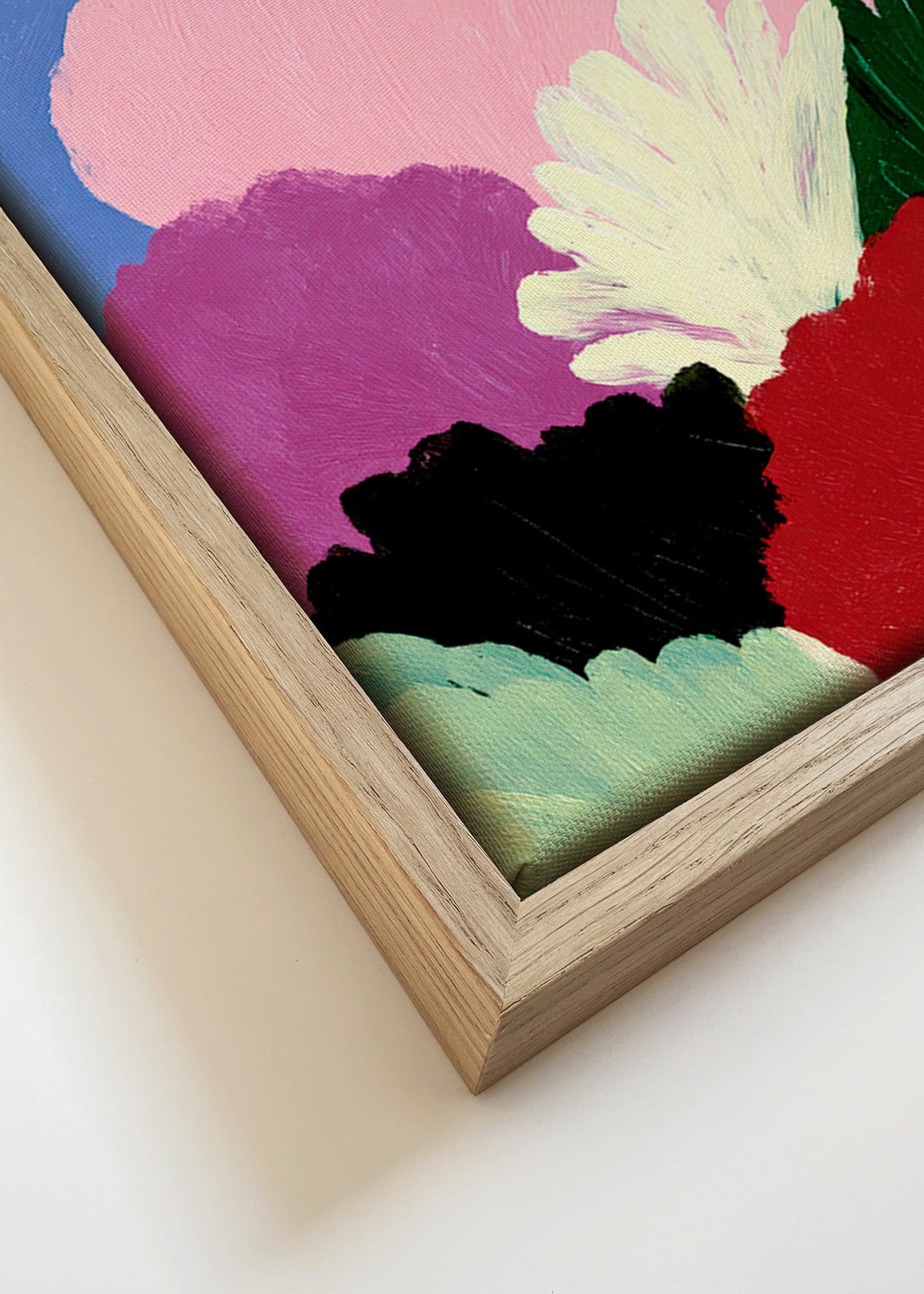 Lámina botánica Bloomscape con flores abstractas – Canvas detail