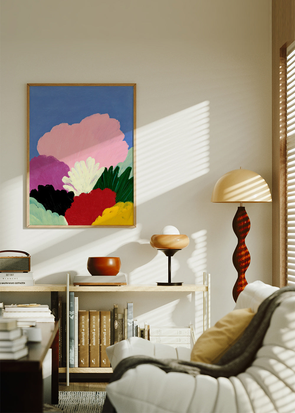 Lámina botánica Bloomscape con flores abstractas – Product1