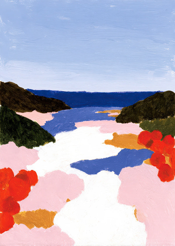 Lámina botánica: bahía en flor