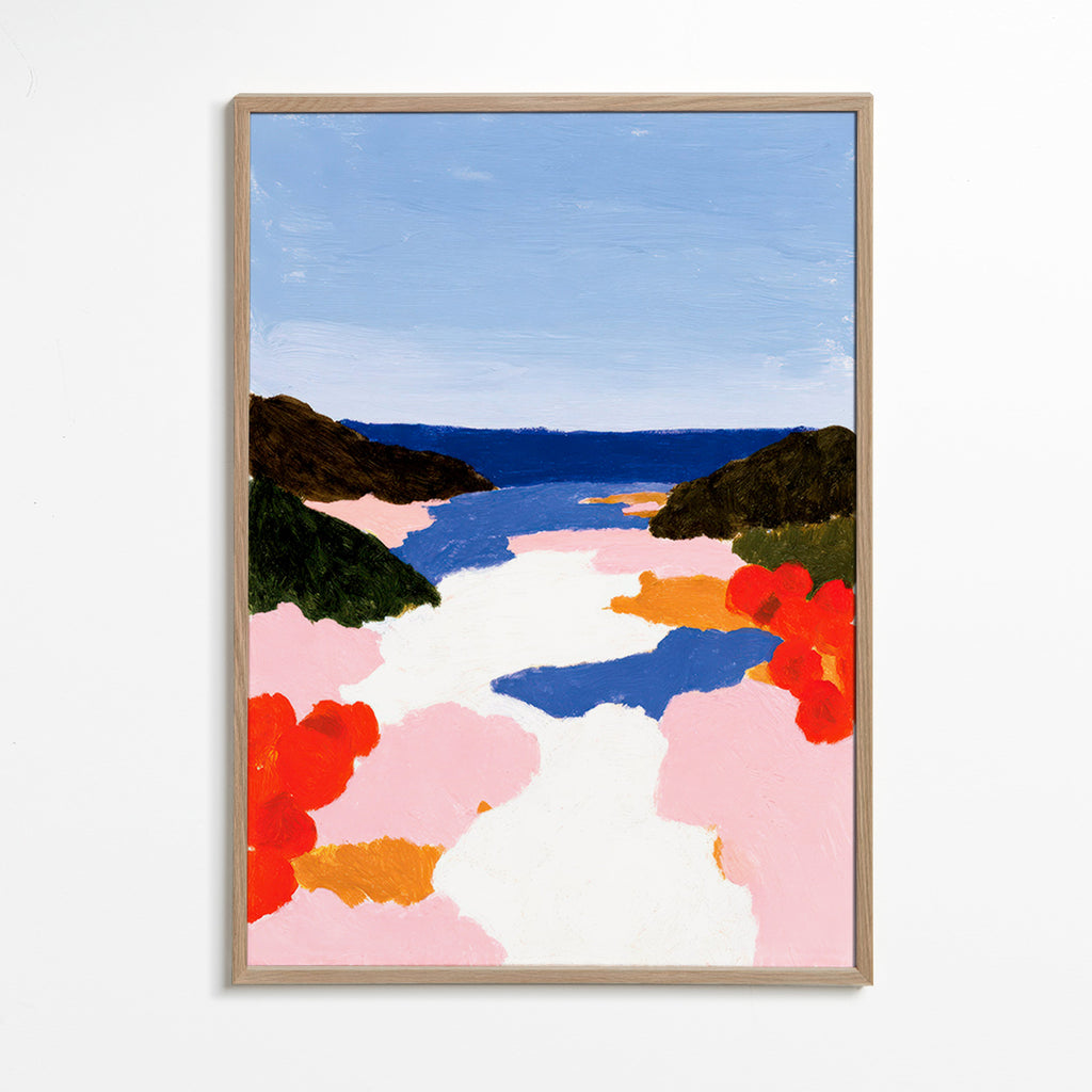 Lámina botánica: bahía en flor – Oak Frame
