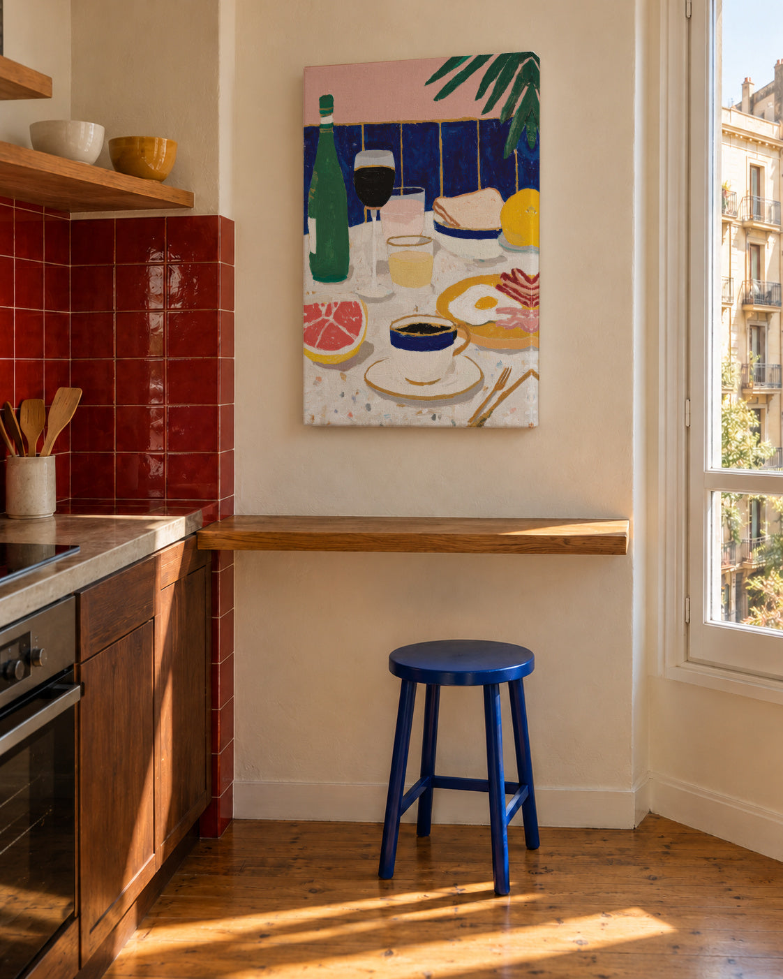 Aperitivo Table - Unframed canvas in an interior