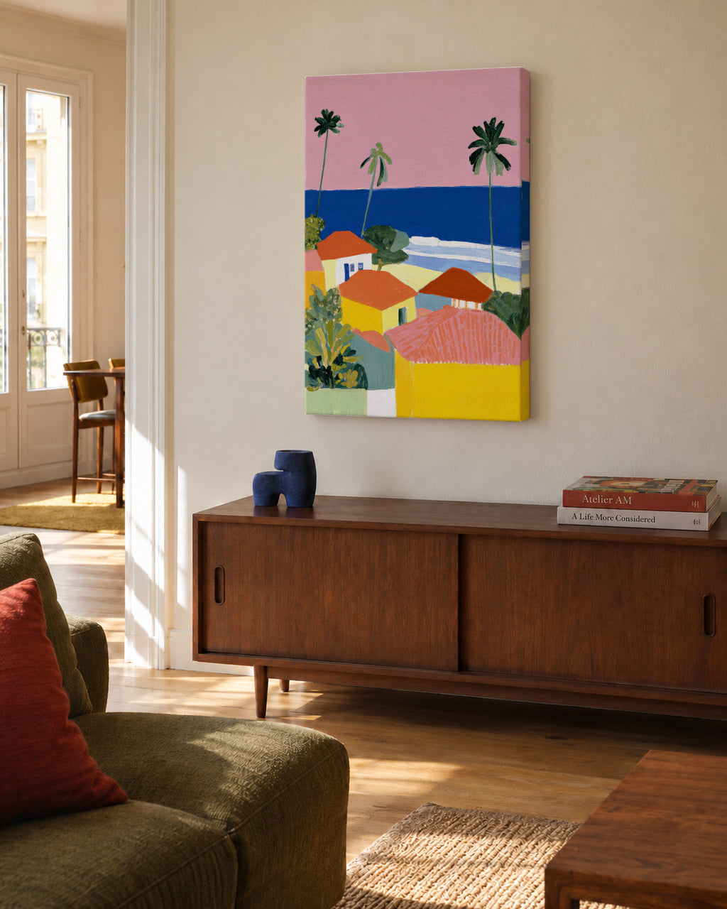 Palm Coast - Unframed canvas in an interior