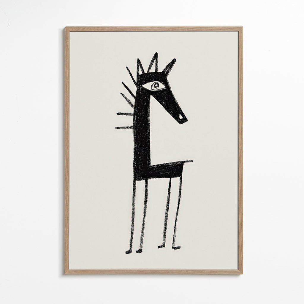 Cuadro criatura minimal – Oak Frame