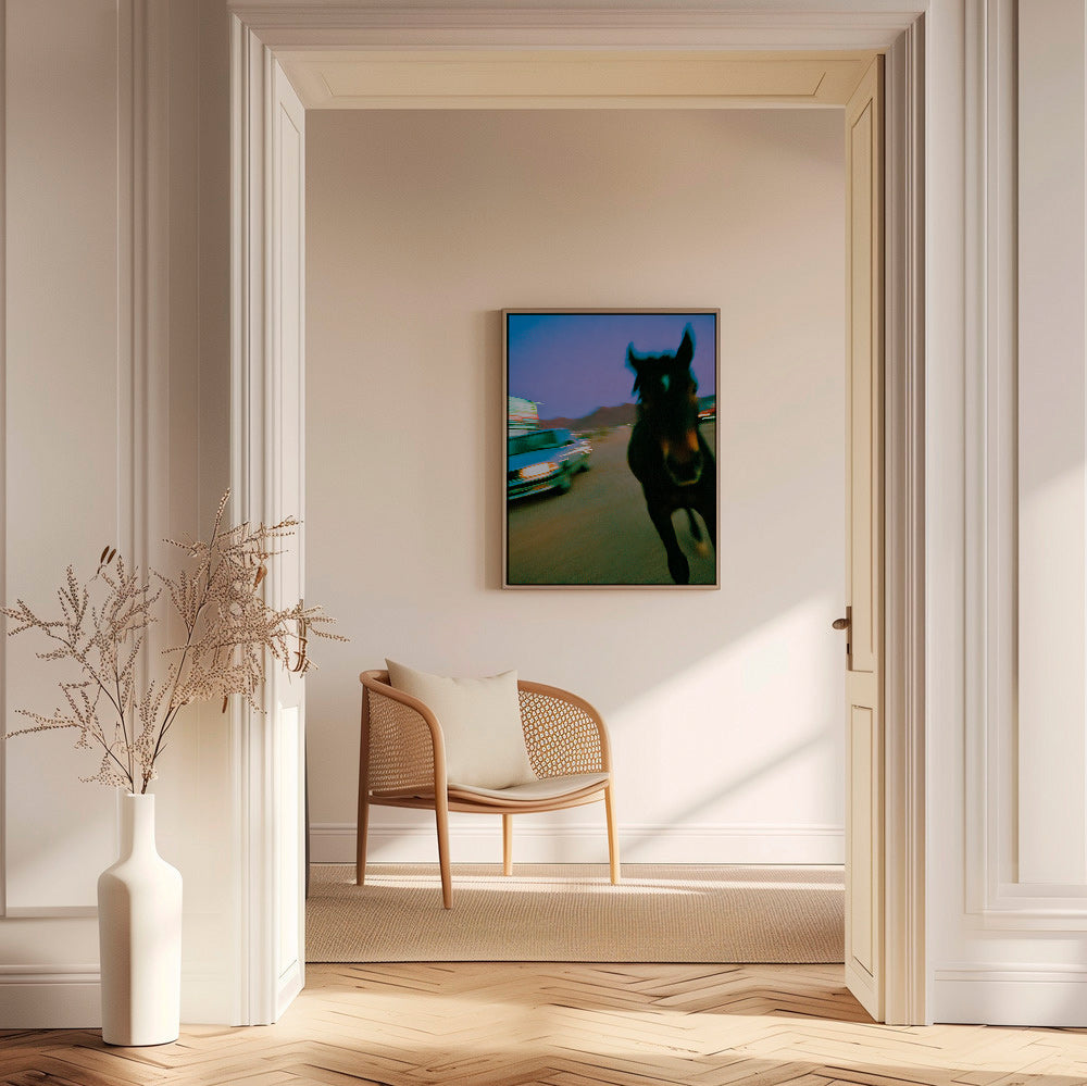 Cuadro caballo en movimiento nocturno – Canvas1