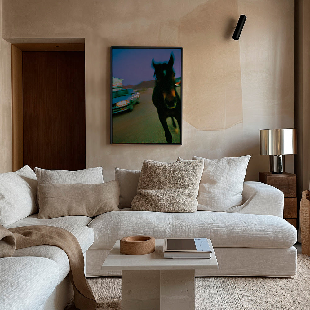 Cuadro caballo en movimiento nocturno – Canvas2