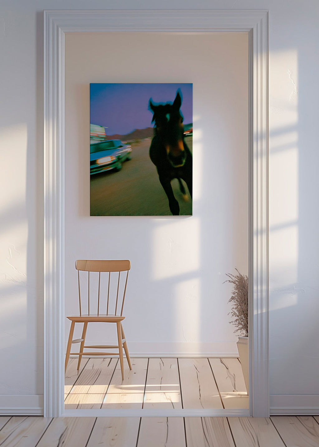 Cuadro caballo en movimiento nocturno – Canvas