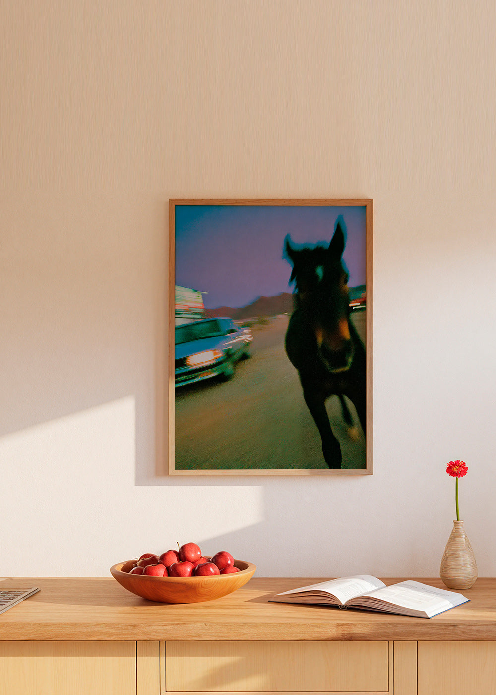 Cuadro caballo en movimiento nocturno – Product2