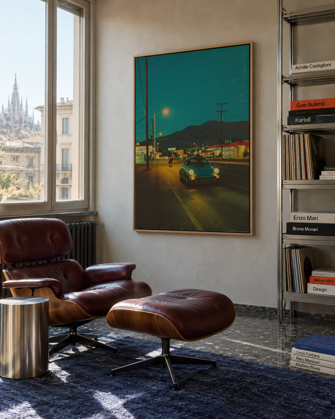 Desert Highway - Framed canvas in an interior