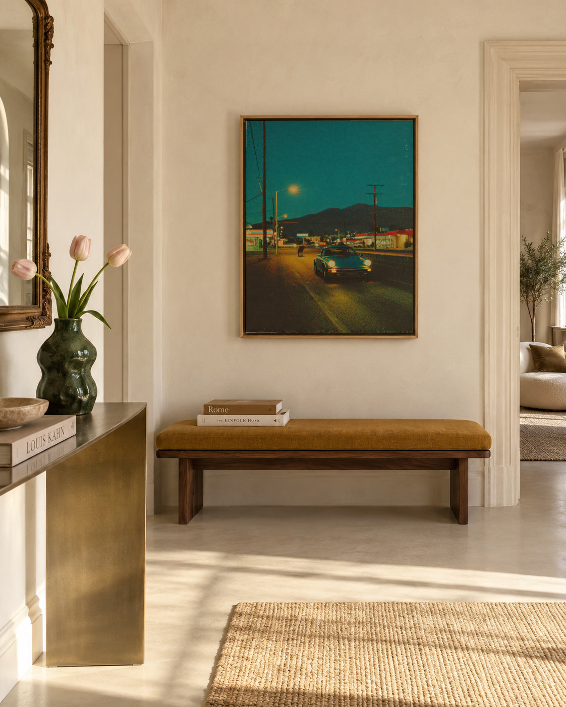 Desert Highway - Framed canvas in an interior