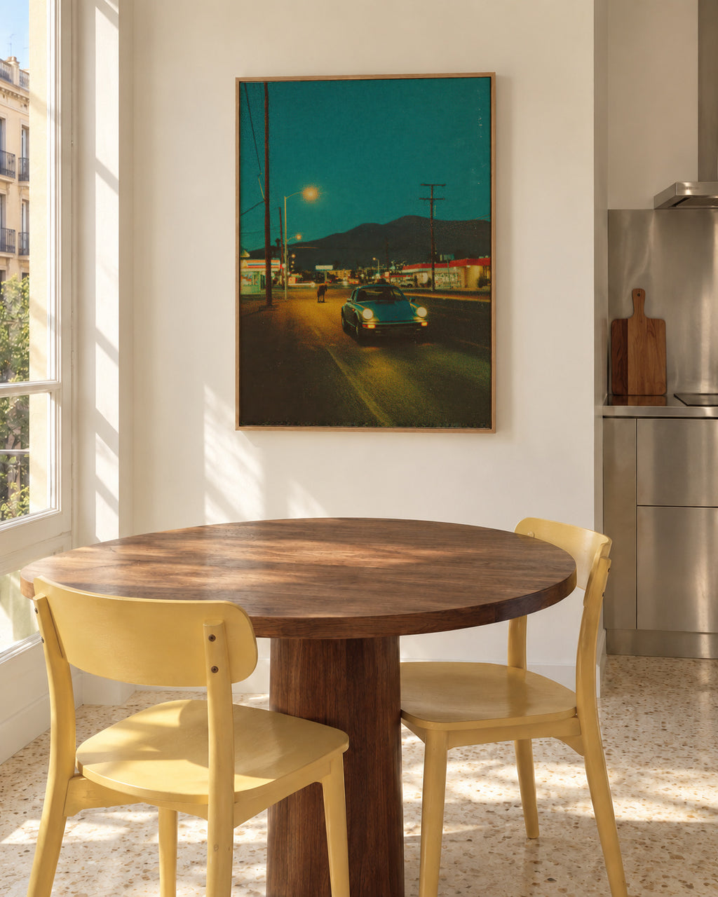 Desert Highway - Framed canvas in an interior