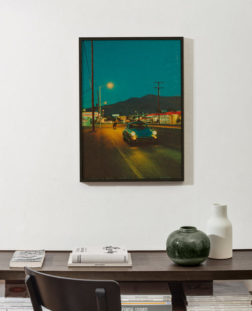 Cuadro de paisaje: carretera desértica nocturna – Product1