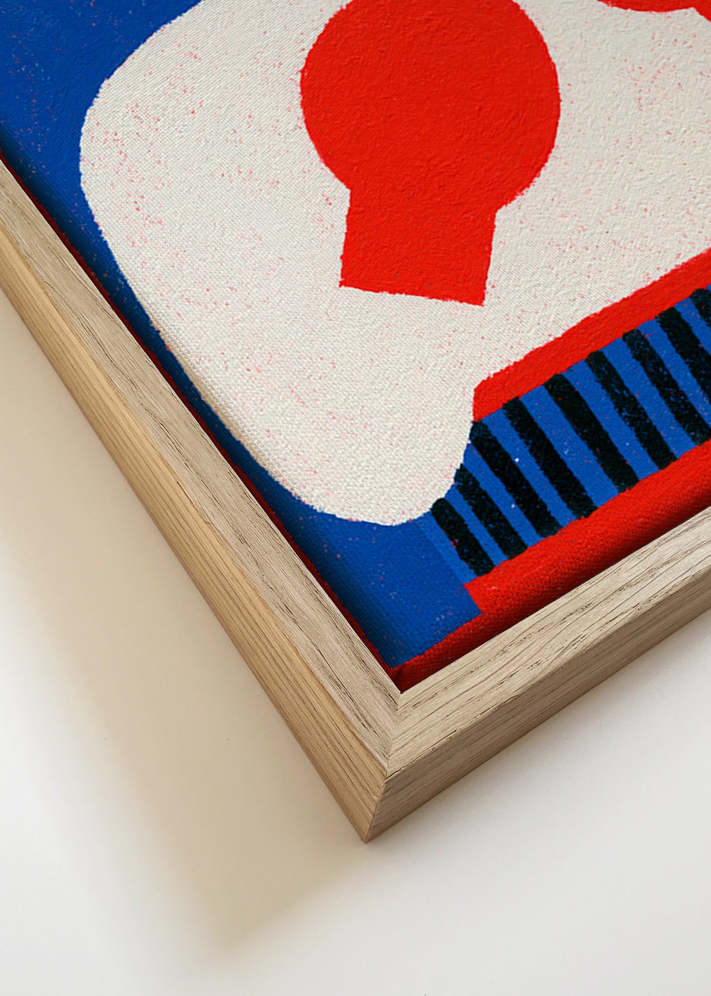 Cuadro deportivo con boxeador ilustrado – Canvas detail