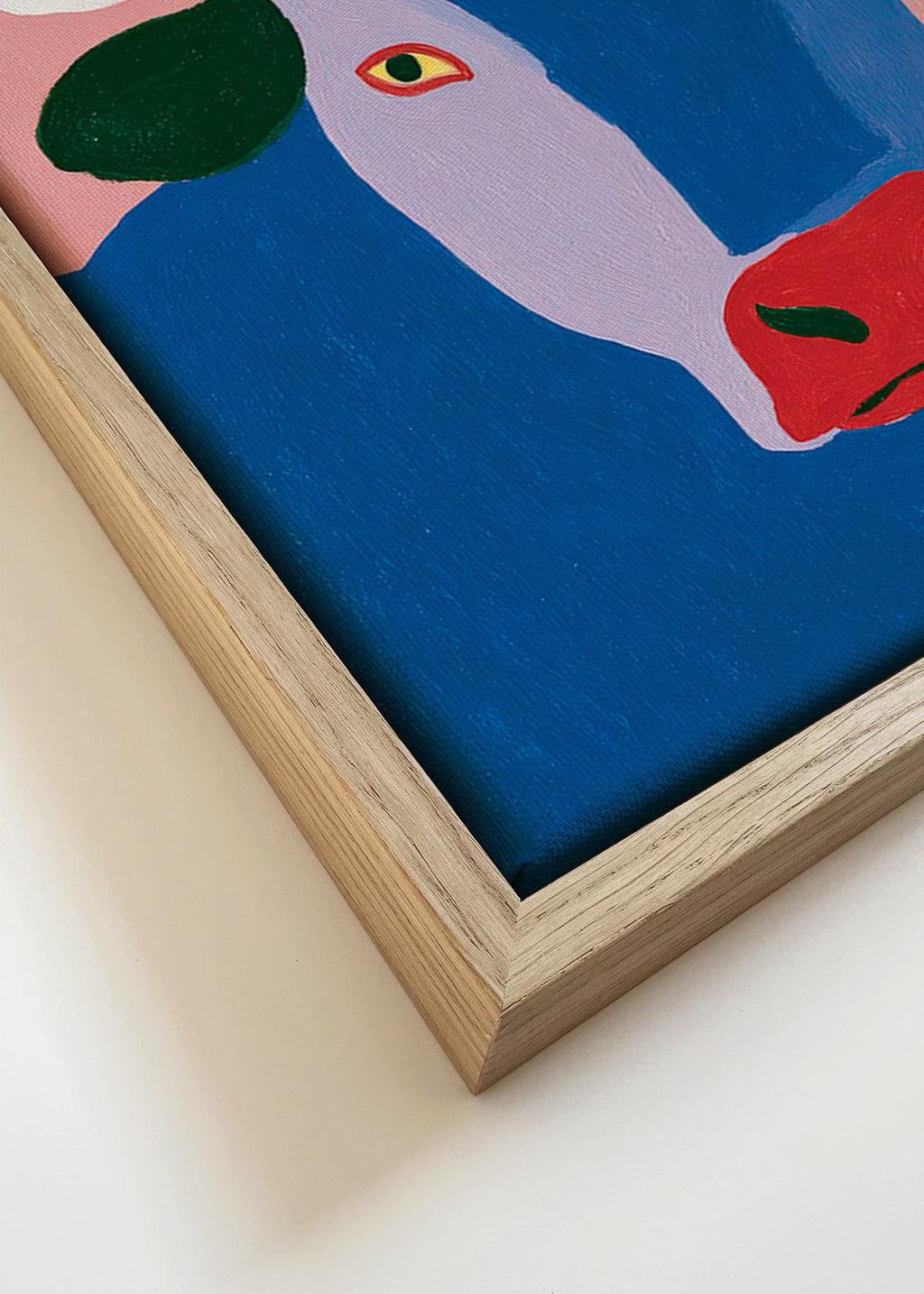 Cuadro toro azul estilizado – Canvas detail
