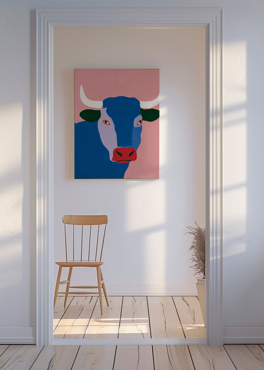 Cuadro toro azul estilizado – Canvas