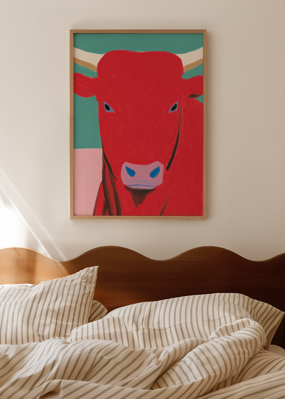 Cuadro toro rojo: retrato pictórico moderno – Product3