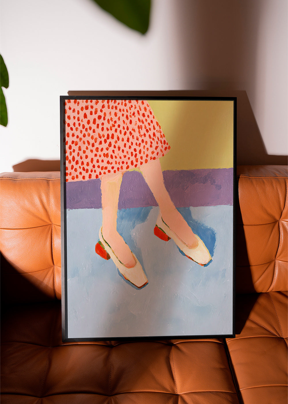 Ilustración de zapatos rojos y falda estampada – Product3