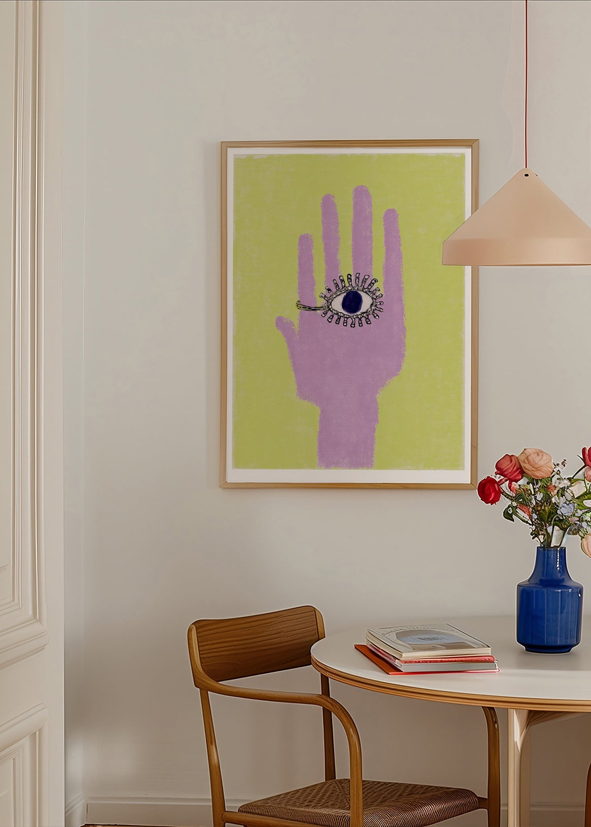 Ilustración de mano con ojo en la palma – Product1