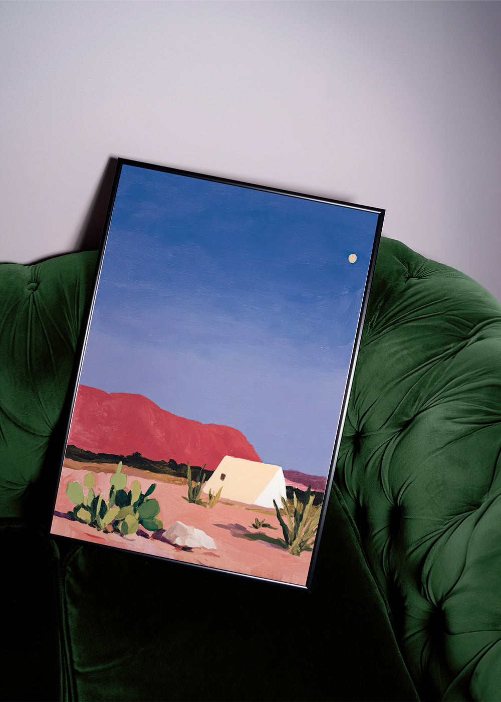 Cuadro de paisaje: desierto con tienda y cactus – Product3