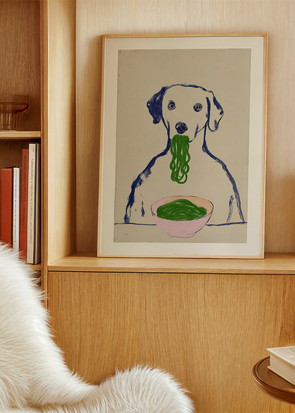 Cuadro de cocina con perro comiendo fideos – Product3
