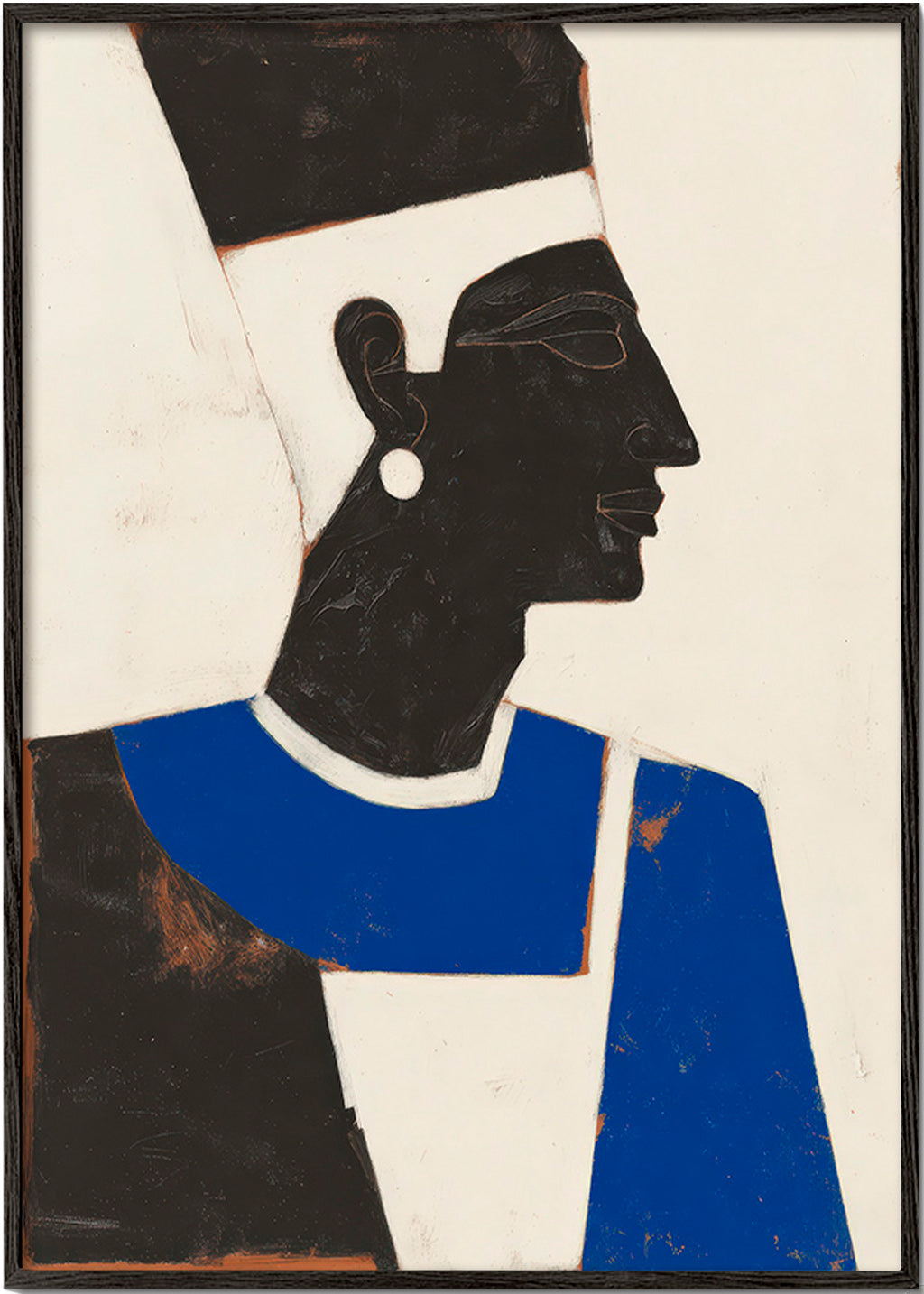 Ilustración de perfil egipcio – Black Frame