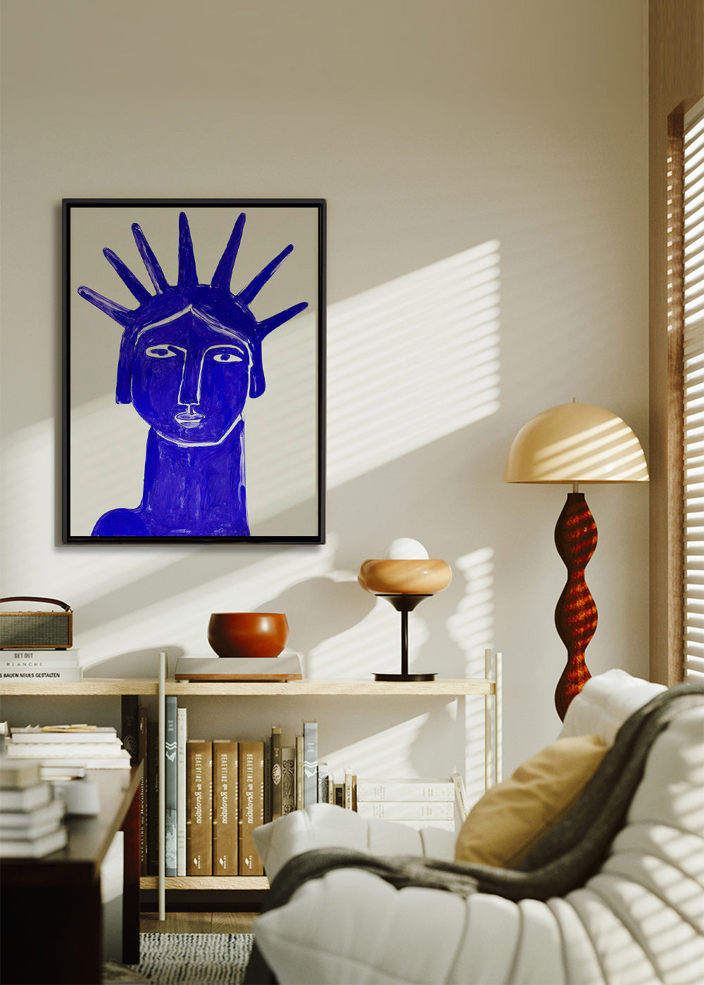 Ilustración rostro azul expresivo – Canvas2