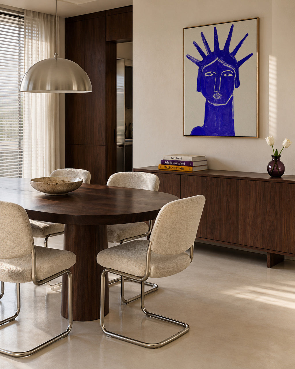 Electric Head - Framed canvas in an interior