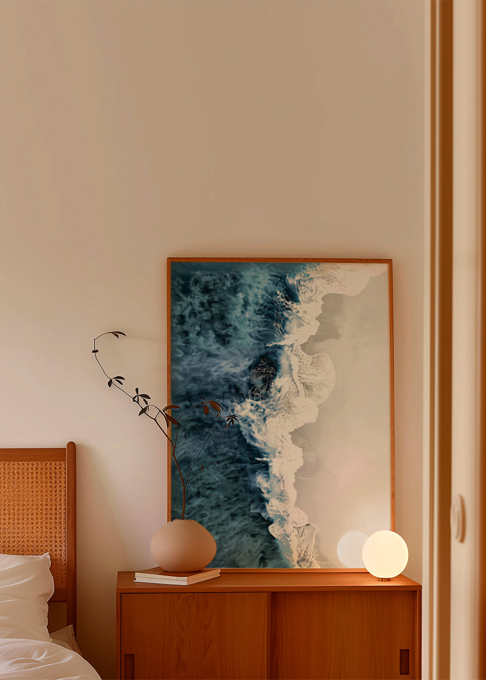 Cuadro de paisaje con oleaje aéreo y espuma gráfica – Product3