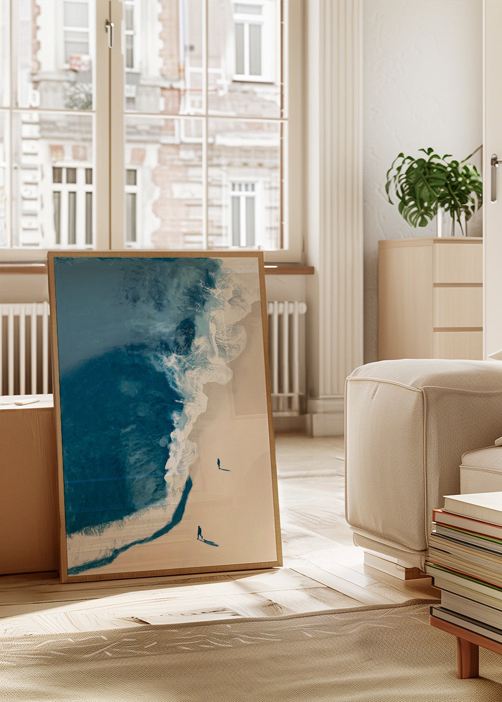 Cuadro de paisaje: oleaje invernal desde el aire – Product3