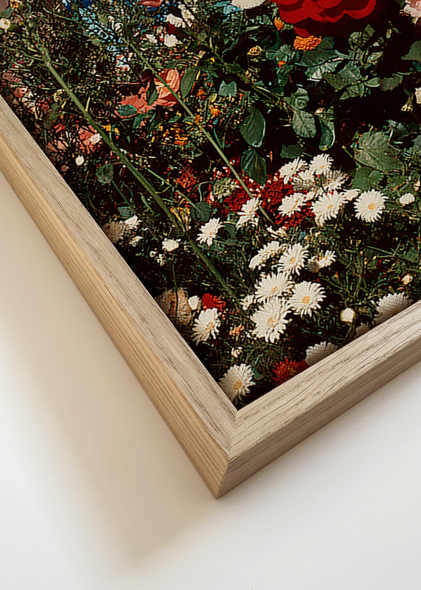 Lámina botánica: jardín en flor – Canvas detail