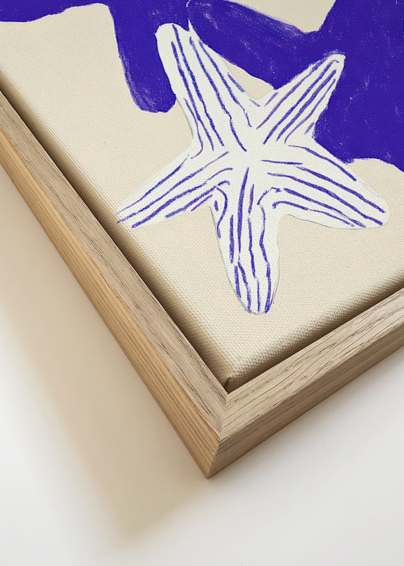 Cuadro estrellas de mar indigo – Canvas detail