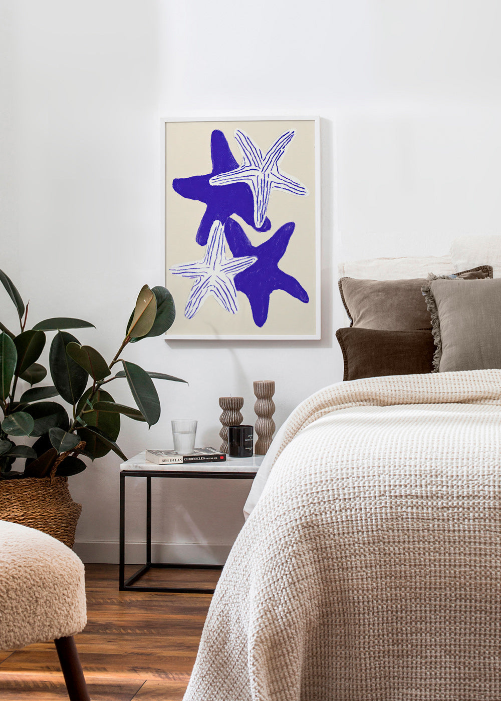 Cuadro estrellas de mar indigo – Product1