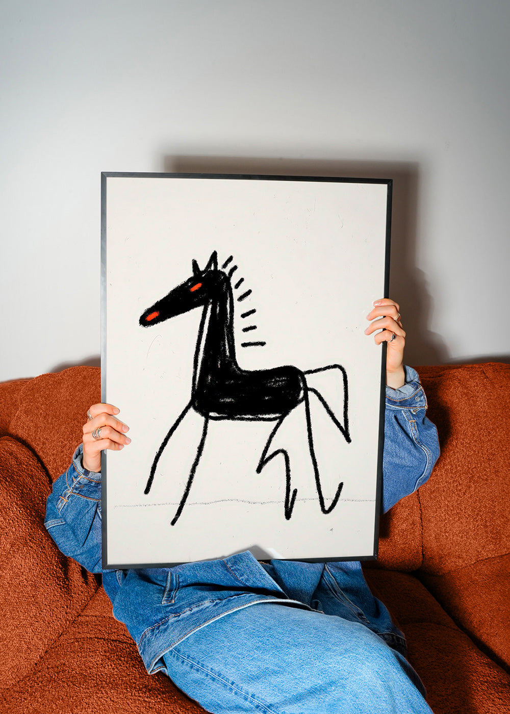 Cuadro caballo esquemático negro – Product3