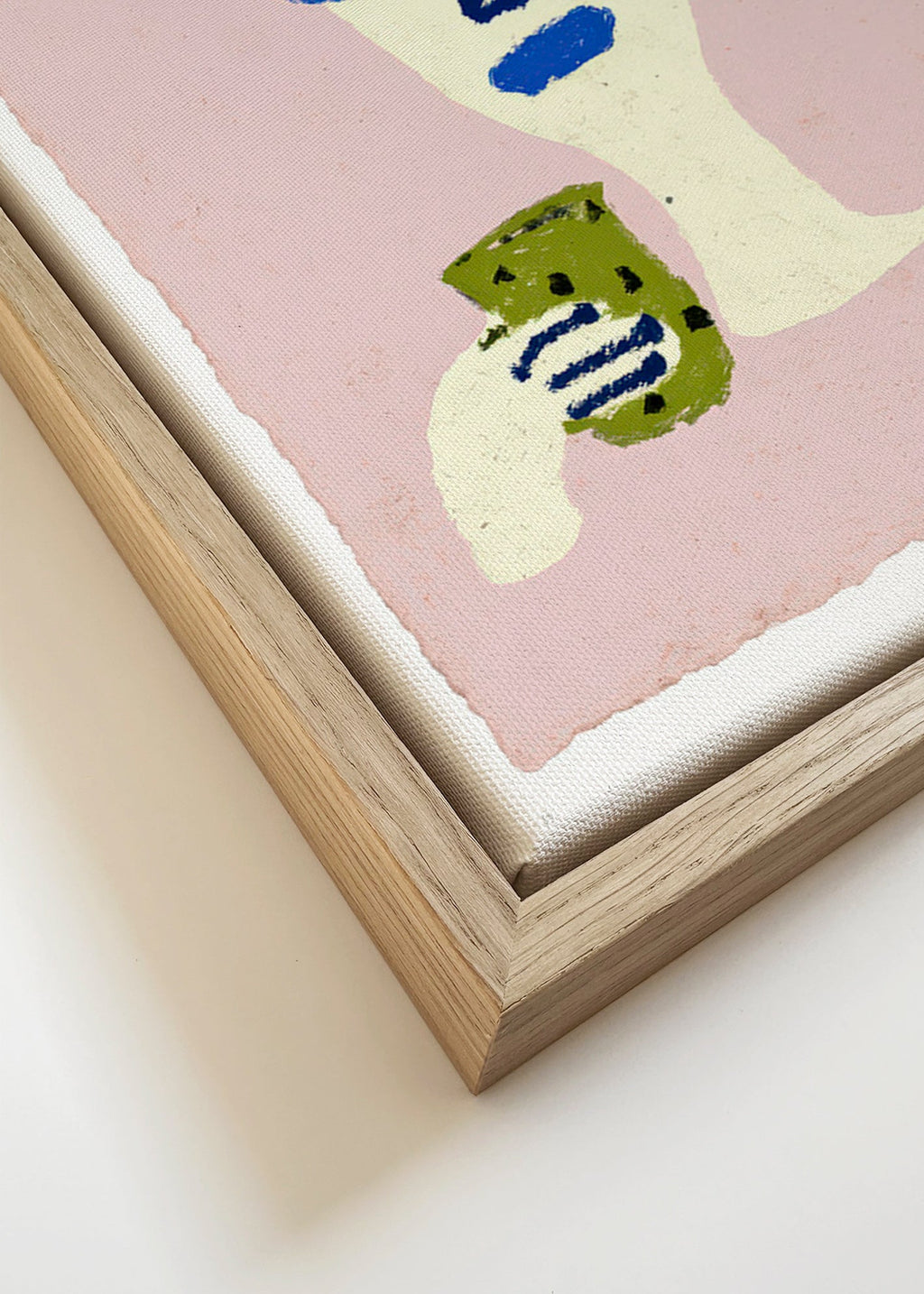 Ilustración de retrato con gafas azules – Canvas detail