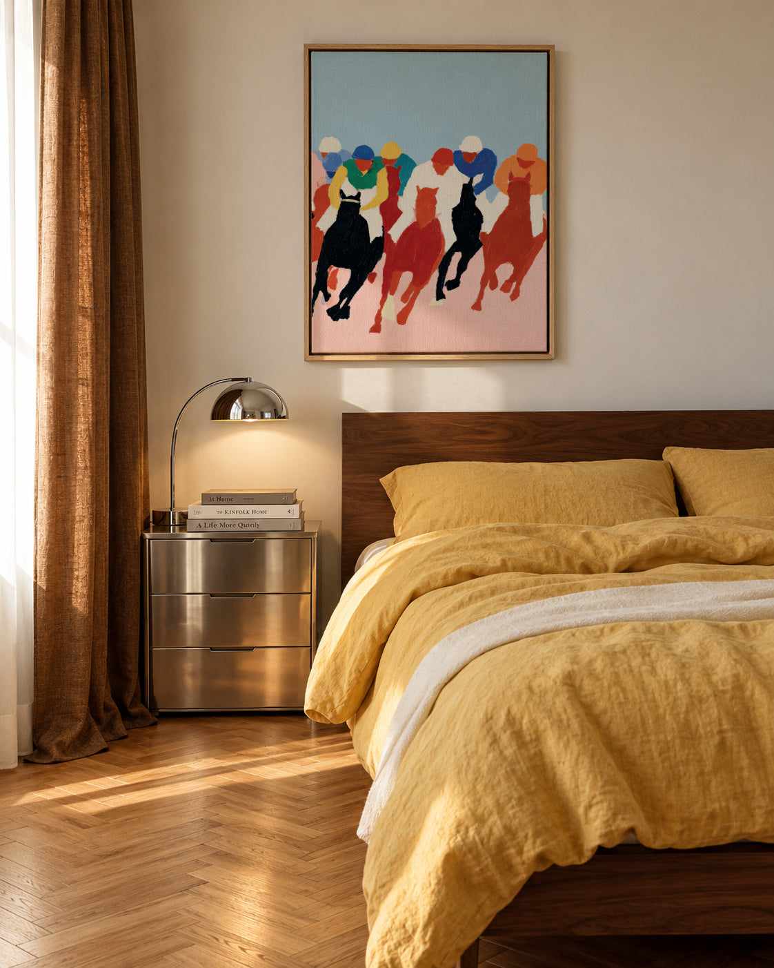 Race Day - Framed canvas in an interior